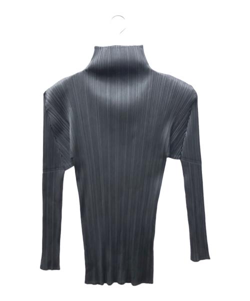 PLEATS PLEASE（プリーツプリーズ）PLEATS PLEASE (プリーツプリーズ) プリーツハイネックカットソー グレー サイズ:SIZE 3の古着・服飾アイテム