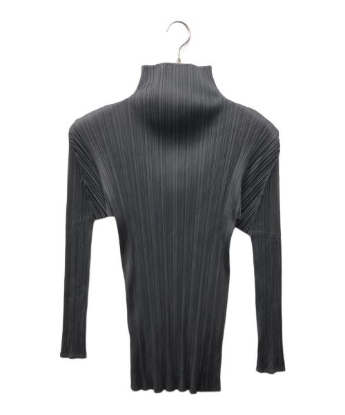 PLEATS PLEASE（プリーツプリーズ）PLEATS PLEASE (プリーツプリーズ) プリーツハイネックカットソー グレー サイズ:SIZE 3の古着・服飾アイテム
