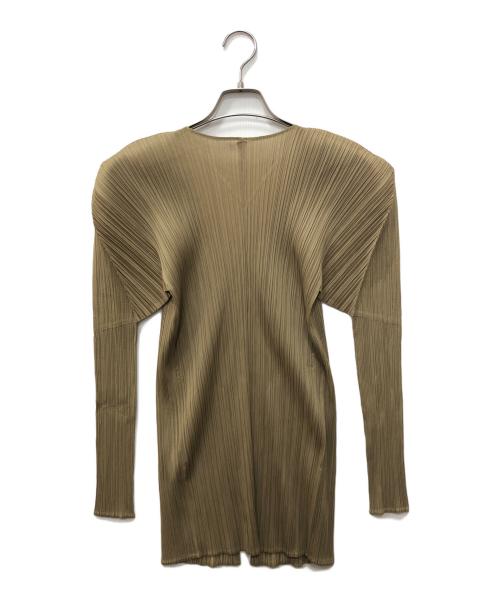 PLEATS PLEASE（プリーツプリーズ）PLEATS PLEASE (プリーツプリーズ) プリーツトッパーカーディガン グリーン サイズ:SIZE 3の古着・服飾アイテム