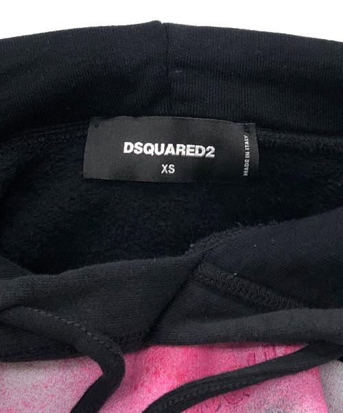 DSQUARED2（ディースクエアード）DSQUARED2 (ディースクエアード) プリントプルオーバーパーカー ブラック サイズ:SIZE XSの古着・服飾アイテム