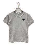 PLAY COMME des GARCONSプレイコムデギャルソン）の古着「ハートロゴTシャツ」｜グレー