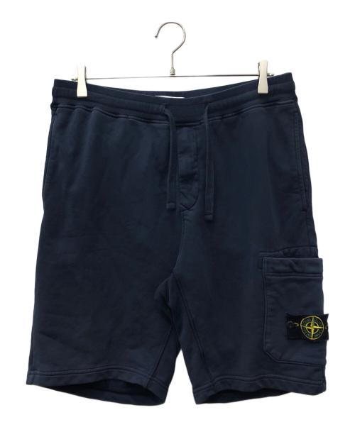 STONE ISLAND（ストーンアイランド）STONE ISLAND (ストーンアイランド) スウェットハーフパンツ ネイビー サイズ:SIZE Lの古着・服飾アイテム