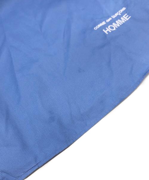 COMME des GARCONS HOMME（コムデギャルソン オム）COMME des GARCONS HOMME (コムデギャルソン オム) 綿ブロード ロゴ 半袖シャツ ブルー サイズ:Sの古着・服飾アイテム