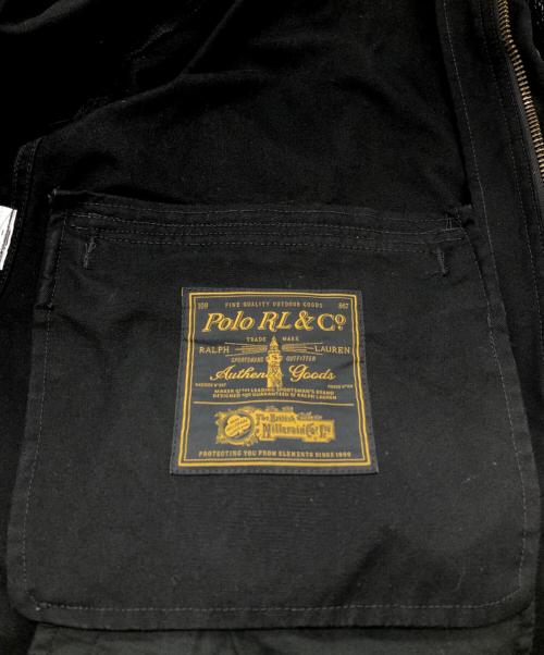 POLO RALPH LAUREN（ポロ・ラルフローレン）POLO RALPH LAUREN (ポロ・ラルフローレン) コットンユーティリティージャケット ブラック サイズ:SIZE Mの古着・服飾アイテム