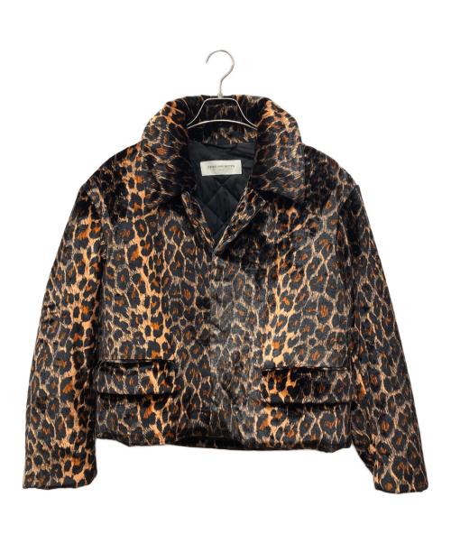 DRIES VAN NOTEN（ドリスヴァンノッテン）DRIES VAN NOTEN (ドリスヴァンノッテン) ベルベットレオパードジャケット ブラウン サイズ:Sの古着・服飾アイテム