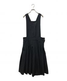 COMME des GARCONS COMME des GARCONS（コムデギャルソン コムデギャルソン）の古着「ポリ縮絨ジャンパースカート」｜ブラック
