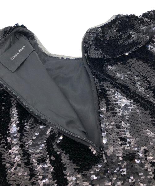 Simone Rocha（シモーネ ロシャ）Simone Rocha (シモーネ ロシャ) スパンコールブラウス ブラック サイズ:UK6の古着・服飾アイテム