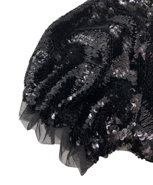 Simone Rocha（シモーネ ロシャ）Simone Rocha (シモーネ ロシャ) スパンコールブラウス ブラック サイズ:UK6の古着・服飾アイテム