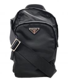 PRADA（プラダ）の古着「Re-Nylon サフィアーノレザーバックパック」｜ブラック