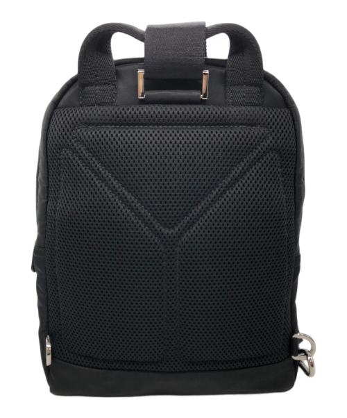 PRADA（プラダ）PRADA (プラダ) Re-Nylon サフィアーノレザーバックパック ブラックの古着・服飾アイテム