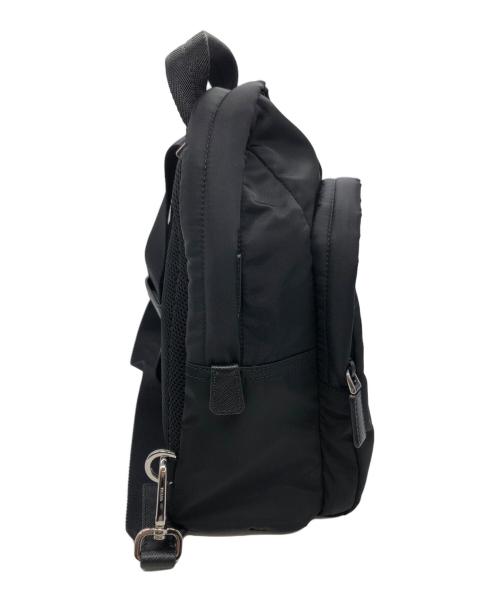 PRADA（プラダ）PRADA (プラダ) Re-Nylon サフィアーノレザーバックパック ブラックの古着・服飾アイテム