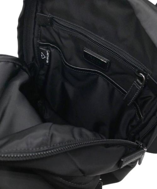 PRADA（プラダ）PRADA (プラダ) Re-Nylon サフィアーノレザーバックパック ブラックの古着・服飾アイテム