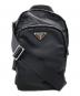 PRADA（プラダ）の古着「Re-Nylon サフィアーノレザーバックパック」｜ブラック