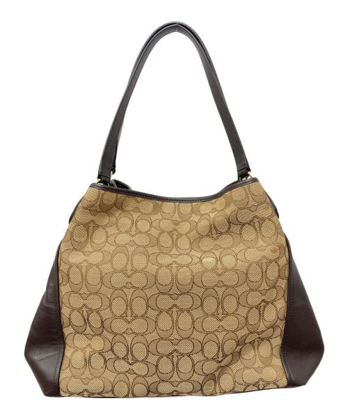 COACH（コーチ）COACH (コーチ) シグネチャー イーディ ハンドバッグ ブラウンの古着・服飾アイテム