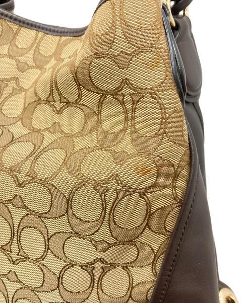 COACH（コーチ）COACH (コーチ) シグネチャー イーディ ハンドバッグ ブラウンの古着・服飾アイテム