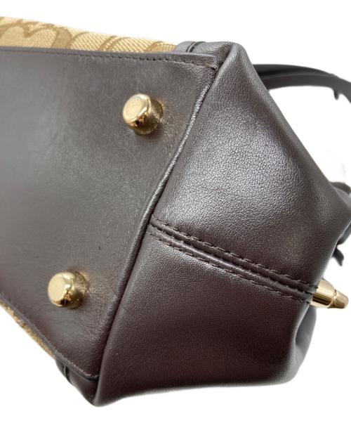 COACH（コーチ）COACH (コーチ) シグネチャー イーディ ハンドバッグ ブラウンの古着・服飾アイテム