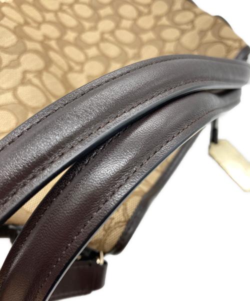 COACH（コーチ）COACH (コーチ) シグネチャー イーディ ハンドバッグ ブラウンの古着・服飾アイテム
