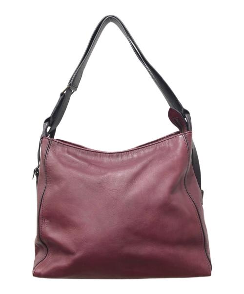 MOTHERHOUSE（マザーハウス）MOTHERHOUSE (マザーハウス) yozora 3WAYレザートートバッグ ワインレッドの古着・服飾アイテム
