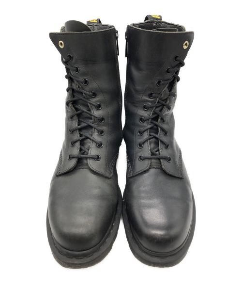Dr.Martens（ドクターマーチン）Dr.Martens (ドクターマーチン) YOHJI YAMAMOTO (ヨウジヤマモト) ZIGGY 捻じれ10ホールブーツ ブラック サイズ:UK8の古着・服飾アイテム