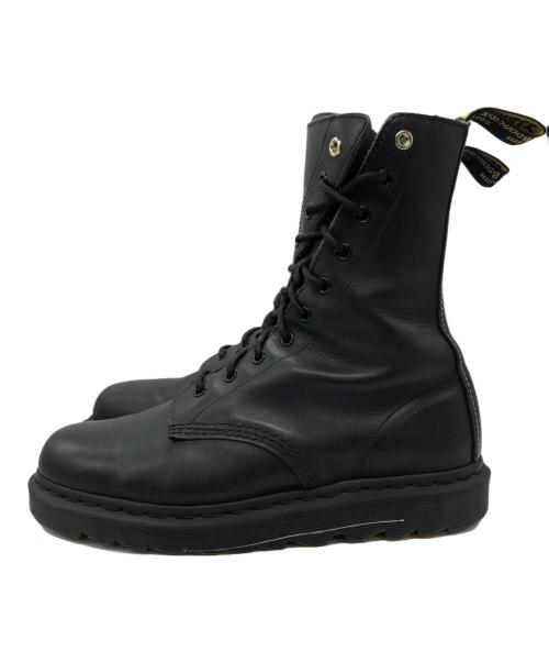 Dr.Martens（ドクターマーチン）Dr.Martens (ドクターマーチン) YOHJI YAMAMOTO (ヨウジヤマモト) ZIGGY 捻じれ10ホールブーツ ブラック サイズ:UK8の古着・服飾アイテム