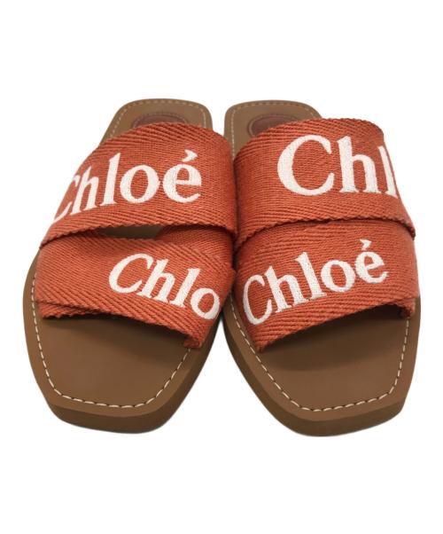 Chloe（クロエ）Chloe (クロエ) Woody フラットミュール オレンジ×ブラウン サイズ:SIZE 37の古着・服飾アイテム