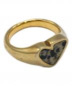 Preekプリーク）の古着「HEART STONE RING GD」｜ゴールド
