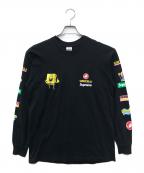 SUPREMEシュプリーム）の古着「SPONGE BOB Castelli Racing L/S Tee」｜ブラック