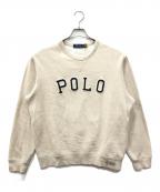 POLO RALPH LAURENポロ・ラルフローレン）の古着「ロゴワッペンクルーネックスウェット」｜ベージュ