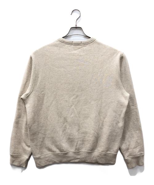 POLO RALPH LAUREN（ポロ・ラルフローレン）POLO RALPH LAUREN (ポロ・ラルフローレン) ロゴワッペンクルーネックスウェット ベージュ サイズ:SIZE Lの古着・服飾アイテム