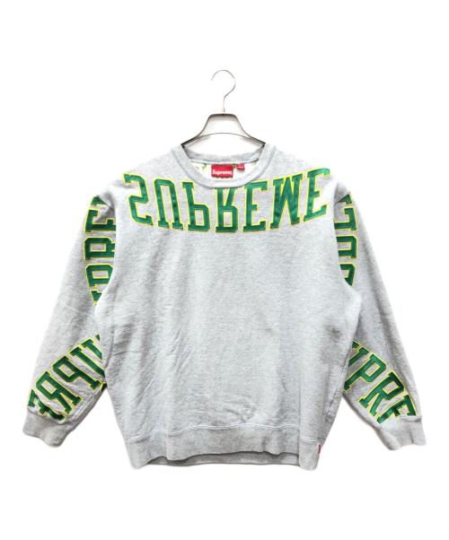 SUPREME（シュプリーム）SUPREME (シュプリーム) Multi Arc Crewneck Sweatshirt グレー×グリーン サイズ:SIZE Lの古着・服飾アイテム
