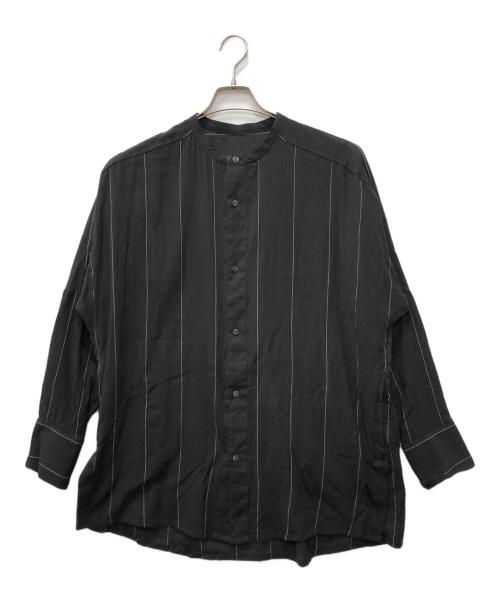 YANTOR（ヤントル）YANTOR (ヤントル) Pin-stripe Khadi Cotton Long Shirt/ピンストライプ カディコットン ロングシャツ ブラック サイズ:SIZE Mの古着・服飾アイテム