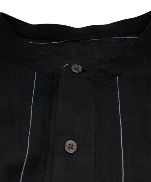YANTOR（ヤントル）YANTOR (ヤントル) Pin-stripe Khadi Cotton Long Shirt/ピンストライプ カディコットン ロングシャツ ブラック サイズ:SIZE Mの古着・服飾アイテム