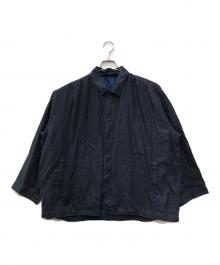 Porter Classic（ポータークラシック）の古着「FARMER'S LINEN GATHERED JACKET/ファーマーズリネンギャザージャケット」｜インディゴ