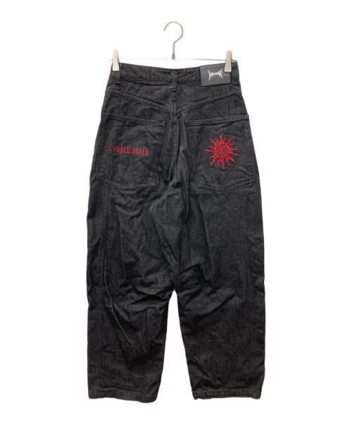 Noremid（ノーリミッド）Noremid (ノーリミッド) バック刺繍バギーデニムパンツ ブラック サイズ:SIZE Sの古着・服飾アイテム
