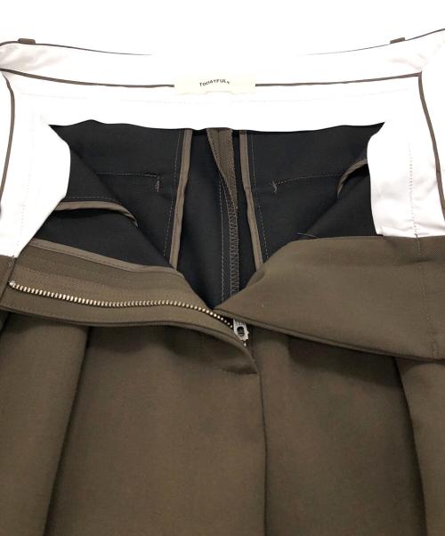 TODAYFUL（トゥデイフル）TODAYFUL (トゥデイフル) Bonding Wide Trousers カーキ サイズ:SIZE 38の古着・服飾アイテム