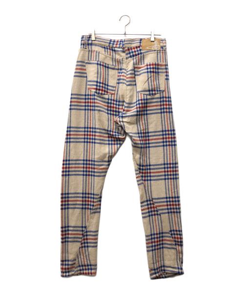Vivienne Westwood（ヴィヴィアンウエストウッド）Vivienne Westwood (ヴィヴィアンウエストウッド) チェックバナナパンツ ベージュ サイズ:Mの古着・服飾アイテム