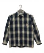 CarHarttカーハート）の古着「L/S HARLIN SHIRT」｜ネイビー