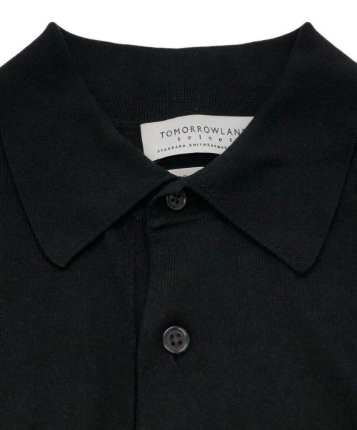 TOMORROW LAND（トゥモローランド）TOMORROW LAND (トゥモローランド) シルクコットンニットポロ ブラック サイズ:SIZE Sの古着・服飾アイテム