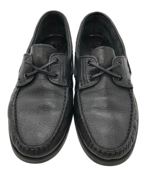 PARABOOT（パラブーツ）PARABOOT (パラブーツ) BARTH ディアスキン デッキシューズ ブラック サイズ:SIZE 6の古着・服飾アイテム