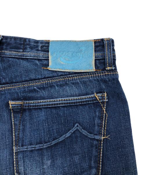 JACOB COHEN（ヤコブコーエン）JACOB COHEN (ヤコブコーエン) ハラコパッチデニムパンツ ブルー サイズ:34の古着・服飾アイテム