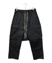 RICK OWENS（リックオウエンス）の古着「クロップドバベルカーゴパンツ」｜ブラック