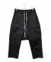 RICK OWENS（リックオウエンス）の古着「クロップドバベルカーゴパンツ」｜ブラック