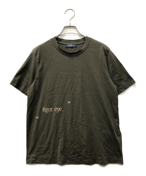 'S Max Mara（エスマックスマーラ）'S Max Mara (エスマックスマーラ) ORLANDA ロゴプリントTシャツ グリーン サイズ:Lの古着・服飾アイテム