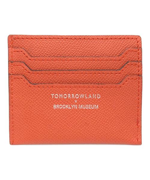 TOMORROW LAND（トゥモローランド）TOMORROW LAND (トゥモローランド) broklyn museum 別注シュリンクレザー ミニスナップウォレット オレンジの古着・服飾アイテム