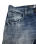 中古・古着 DOLCE & GABBANA (ドルチェ＆ガッバーナ) バックプレートクラッシュデニムパンツ ブルー サイズ:SIZE 44：10000円