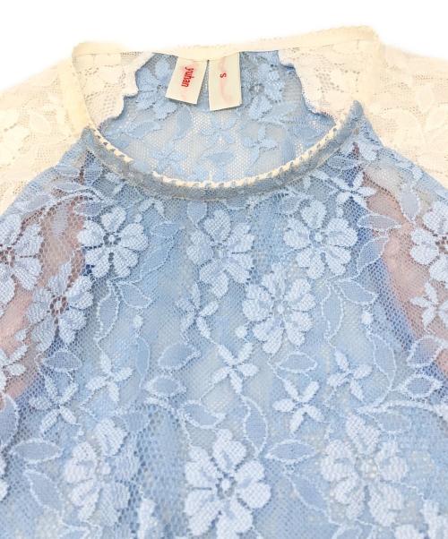 yuhan wang（ユハン ワン）yuhan wang (ユハン ワン) CyclingTOP ホワイト×ピンク×ブルー サイズ:Sの古着・服飾アイテム