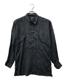 ISSEY MIYAKE（イッセイミヤケ）の古着「SKYLINE リネンプルオーバーシャツ」｜ネイビー