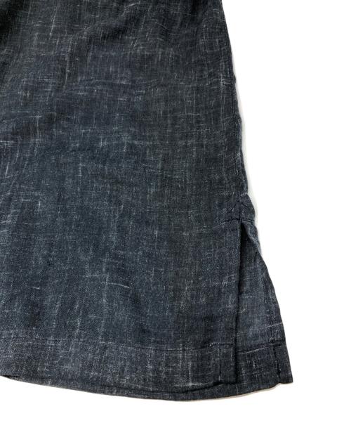 ISSEY MIYAKE（イッセイミヤケ）ISSEY MIYAKE (イッセイミヤケ) SKYLINE リネンプルオーバーシャツ ネイビー サイズ:印字消えのため不明の古着・服飾アイテム