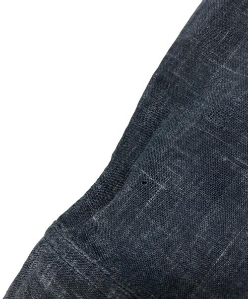 ISSEY MIYAKE（イッセイミヤケ）ISSEY MIYAKE (イッセイミヤケ) SKYLINE リネンプルオーバーシャツ ネイビー サイズ:印字消えのため不明の古着・服飾アイテム