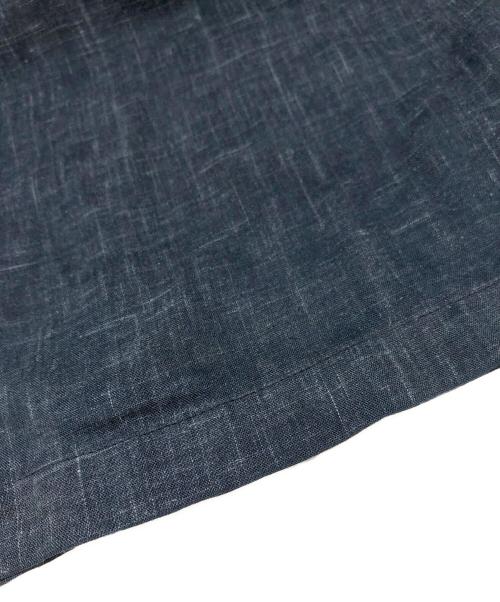 ISSEY MIYAKE（イッセイミヤケ）ISSEY MIYAKE (イッセイミヤケ) SKYLINE リネンプルオーバーシャツ ネイビー サイズ:印字消えのため不明の古着・服飾アイテム